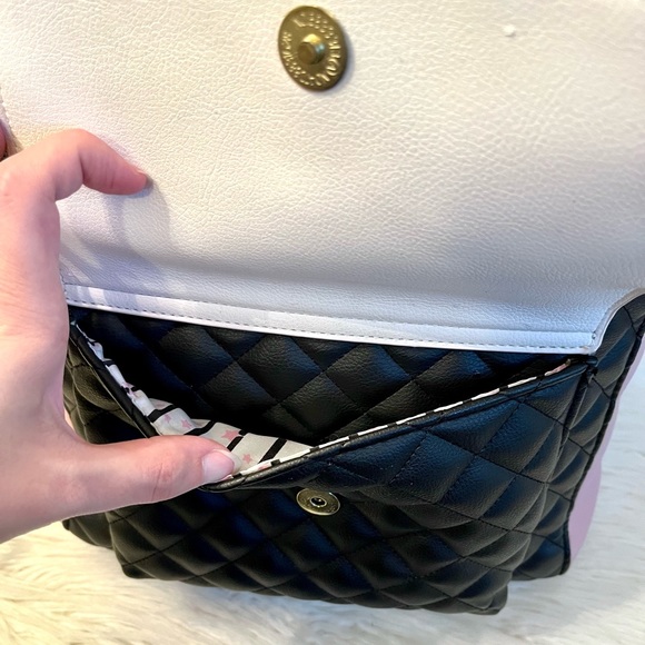 Betsey Johnson Luv Betsey Pink & Black Kitty Backpack - Picture 3 of 5